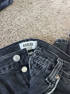 Agolde Black High-Rise Denim Jeans